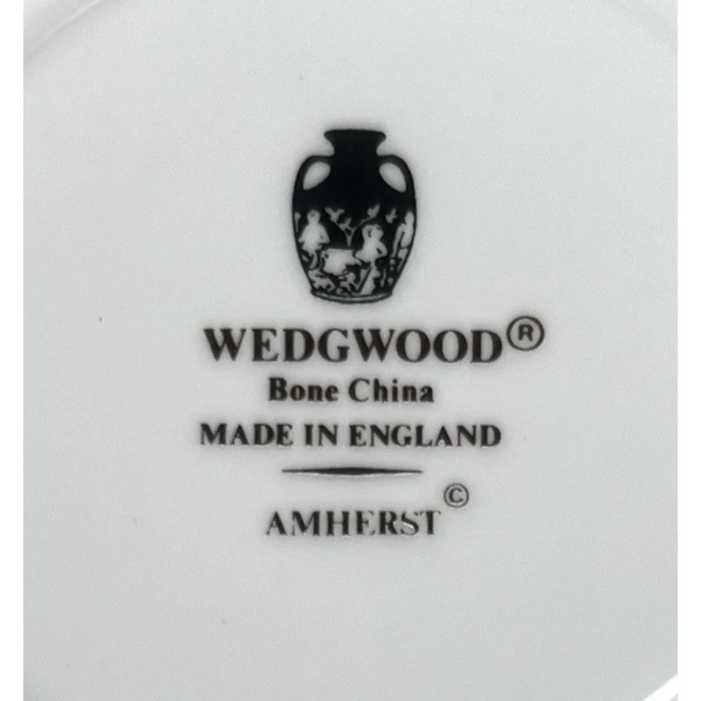 4 Amherst Platinum Trim by Wedgwood Saucers Only Lot 5.75